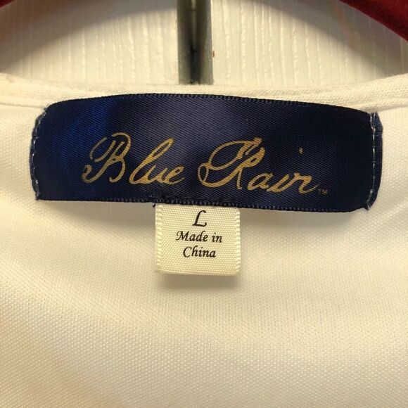 Blue Rain Embroidered Split Neck Tank Top - Picture 5 of 5